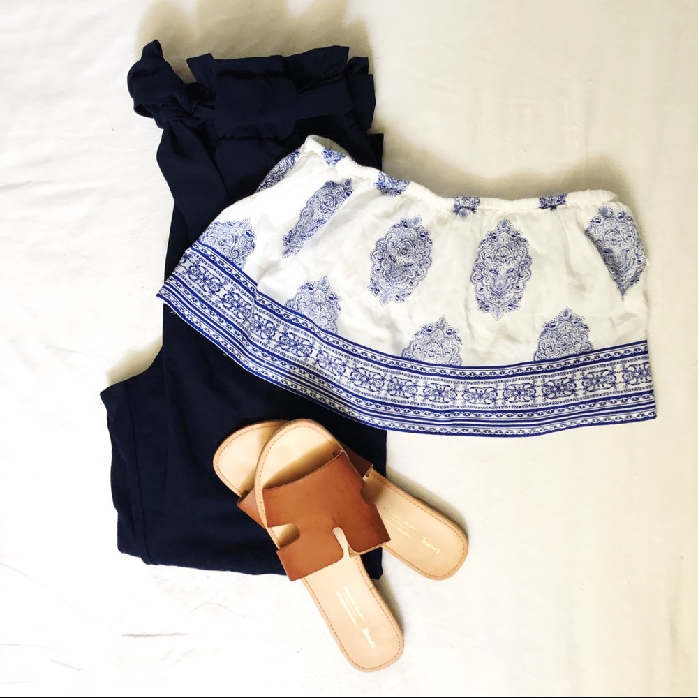 Paisley Strapless Top